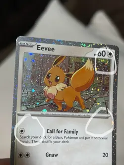 Eevee SVP 200 BLEED ERROR Cosmo Swirl Pokemon Destined Rivals NM - Image 1