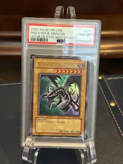 2002 YU-GI-OH! LOB RED-EYES B. DRAGON PSA 8 Near Mint - Image 1