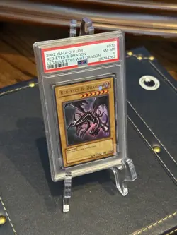 2002 YU-GI-OH! LOB RED-EYES B. DRAGON PSA 8 Near Mint - Image 2