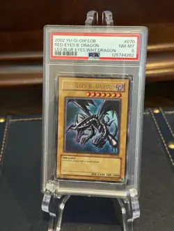 2002 YU-GI-OH! LOB RED-EYES B. DRAGON PSA 8 Near Mint - Image 5