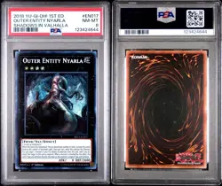 Yu-Gi-Oh! Outer Entity Nyarla SHVA-EN017 PSA 8 NM-MT Secret Rare 1st Edition - Image 1