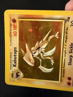 Kabutops 9/62 Fossil Holo Rare Pokemon Card LP - Image 2