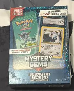Pokemon TCG: Limited Edition Mystery Gems (1 Graded Card/1 Pack) Factory Sealed* - Image 1