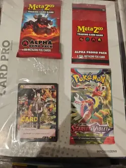 4x Sealed Card Pro + METAZOO Magazine Vol #1 ALPHA PROMO + DEMO + Pokemon Pack - Image 5