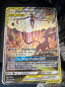 Espeon and Deoxys Gx Tagteam Promo Pokemon Jumbo Card - Image 1