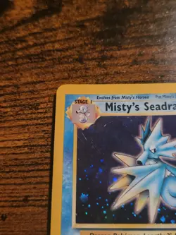 Misty's Seadra - 9/132 - 2000 Holo Rare Gym Heroes PRERELEASE Pokemon Card LP - Image 3