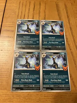 Pokemon TCG Umbreon Card 130/197 Trick or Trade Uncommon Lot 4 - Image 1