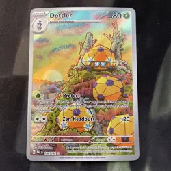 Dottler 184/182 Sv04: Paradox Rift Holo Pokemon Card Grass Type Full Art - Image 1