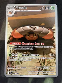 Crustle 186/182 Sv10: Destined Rivals Holo Illustration Rare Pokemon Card Grass - Image 1