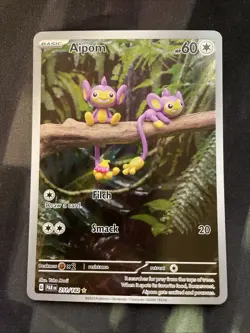Aipom 211/182 Sv04: Paradox Rift Holo Pokemon Card Illustration Rare Normal Type - Image 1