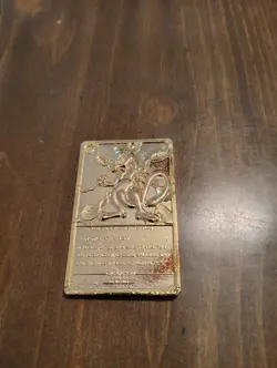 Pokemon 23K Gold Plated Mewtwo Trading Card 1999 Burger King Limited Edition - Image 2