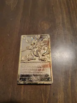 Pokemon 23K Gold Plated Mewtwo Trading Card 1999 Burger King Limited Edition - Image 3