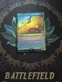Traveling Chocobo Foil Final Fantasy Collectible Card NM MTG Condition - Image 1