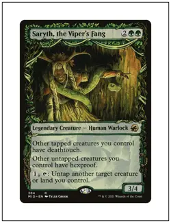 1x Saryth, the Viper's Fang, Showcase Art, Magic the Gathering MTG NM - Image 1