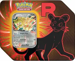 Pokemon TCG Factory Sealed Destined Rivals Team Rocket Tin - Persian - Image 1
