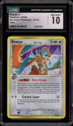 Pokemon Deoxys EX Holon Phantoms Holo Rare #5 CGC 10 Gem Mint - Image 1