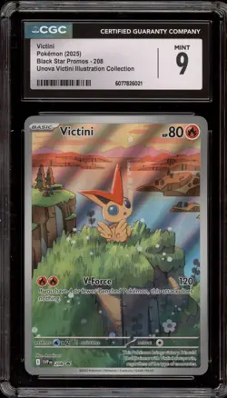 Pokemon Victini Unova Illustration Coll. Black Star Promo #208 CGC 9 Mint - Image 1