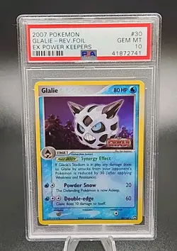 PSA 10 Gem Mint 2007 Pokemon Ex Power Keepers Glalie #30 Reverse Holo Foil - Image 1