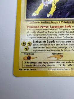 Pokemon TCG Raikou Neo Revelation Non Holo Rare NM - Image 5