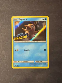 Psyduck SM199 Holo Detective Pikachu Stamp Promo Pokemon Card - STAMPED - Image 1