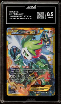 Pokemon Shaymin EX XY Premium Trainers Coll. Full Alt Art Promo #77a TAG 8.5 - Image 1