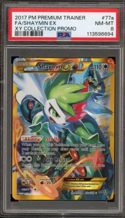 Pokemon Shaymin EX XY Premium Trainer Coll. Full Alt Art Promo #77a PSA 8 - Image 1