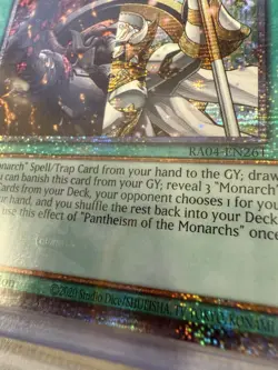 Yugioh Pantheism of the Monarchs Quarter Century Secret Rare RA04-EN261 - Image 3