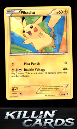 Pikachu 50/149 Pokemon Common Boundaries Crossed Card LP - Image 1