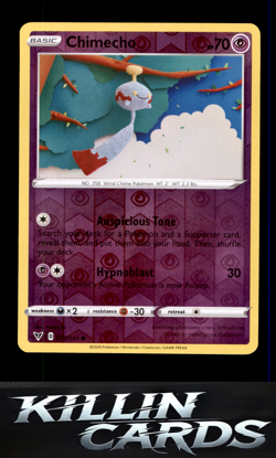 Reverse Holofoil Chimecho 072/185 Pokemon Common SWSH04: Vivid Voltage Card LP - Image 1