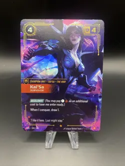 Riftbound TCG Origins Kaisa Survivor Card Champion Rare 039/298 Foil - League of - Image 1