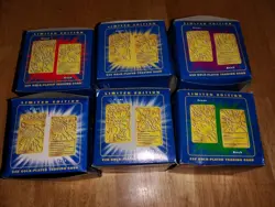 Pokemon 23k Gold Plated Trading Card - Complete Set - Blue Box - Lot Of 6 NIB - Image 2