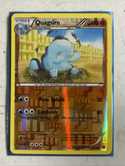 Pokemon XY Ancient Origins Quagsire Reverse Holo 39/98 TCG Card - Image 1