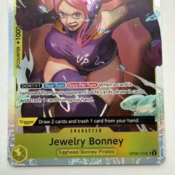 One Piece Two Legends Jewelry Bonney OP08-105 SR English Card - Image 3