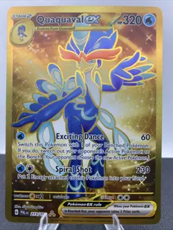 Quaquaval EX 273/193 Sv02 Paldea Evolved Pokemon Holo Hyper Rare Gold Card NM - Image 1