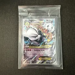 Pokemon Mewtwo EX TCG Ultra Rare Mega Holo Card 63/162 Lightly Played - Image 1