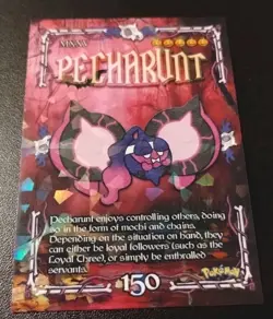 Pokemon Cracked Ice Holo Halloween Prisma Trick or Treat Card PECHARUNT #150 - Image 2