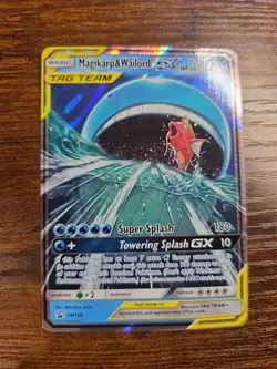Magikarp & Wailord GX TAG TEAM Promo Holo - SM166 Pokemon TCG English Card - Image 1