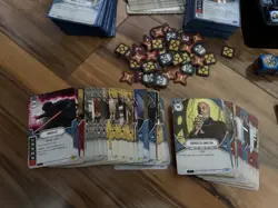Star Wars Destiny Game Lot w/ Leia Obi-Wan Akbar Chirrut ~200 cards 46 Dice - Image 3