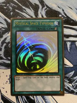 Yu-Gi-Oh! Mystical Space Typhoon Ghost Rare Card GLD5-EN038 - Image 1