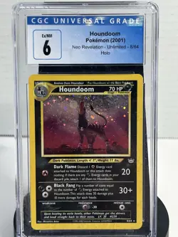 CGC 6 Houndoom 2000 Neo Revelation Unlimited Holo Rare Pokemon Card - Image 1