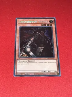 Armageddon Knight RA03-EN002 Secret Rare 1st Edition YuGiOh Card - Image 1