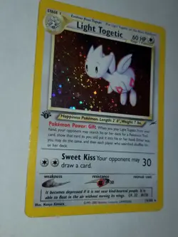 LIGHT TOGETIC 15/105 1st Edition Holo Rare Neo Destiny Pokemon Card LP SWIRL - Image 4