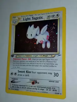 LIGHT TOGETIC 15/105 1st Edition Holo Rare Neo Destiny Pokemon Card LP SWIRL - Image 5