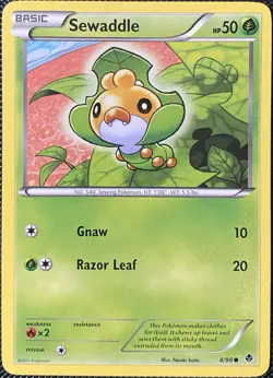 Sewaddle 4/98 Emerging Powers Regular - Pokemon Card - Image 1