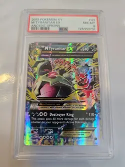 2015 M Tyranitar EX Holo Card 43/98 XY-Ancient Origins NM Condition PSA 8 - Image 1