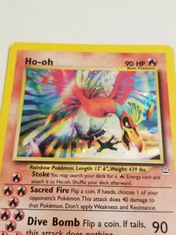 HO-OH 7/64 Holo Rare Neo Revelation Pokemon Card Near Mint/Light Play - Image 3