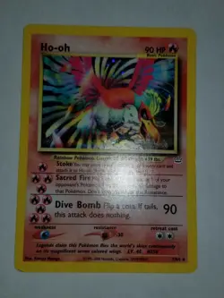 HO-OH 7/64 Holo Rare Neo Revelation Pokemon Card Near Mint/Light Play - Image 4