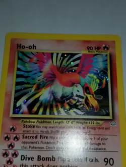 HO-OH 7/64 Holo Rare Neo Revelation Pokemon Card Near Mint/Light Play - Image 5