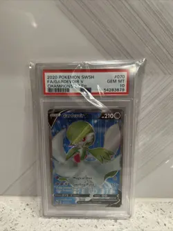 PSA 10 GEM MINT Gardevoir V 070/073 Champion's Path FULL ART Pokemon Card - Image 1