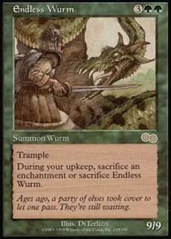 4x MTG Endless Wurm, Heavy Play, English Urza's Saga - Image 1